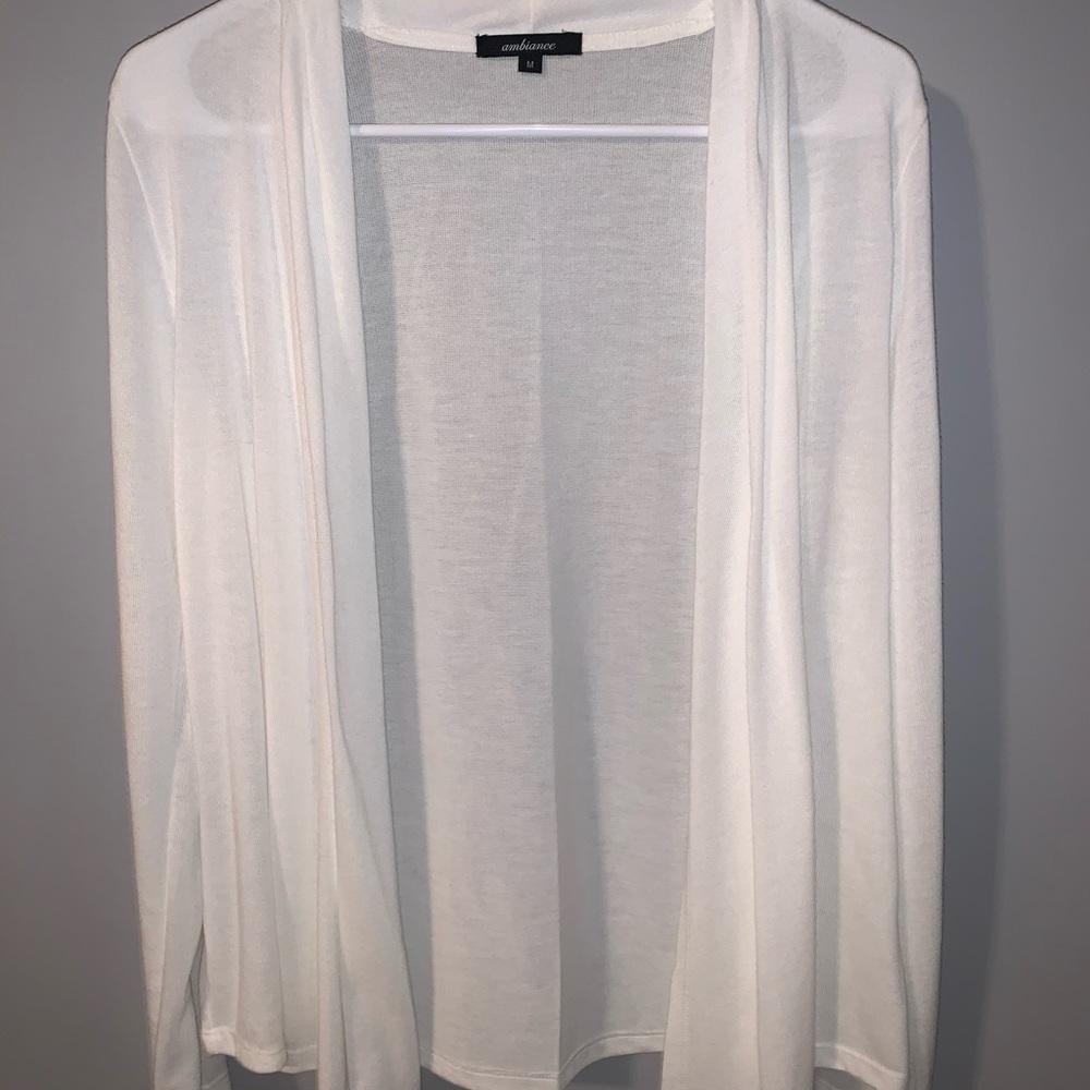 White Long Sleeve Cover-Up